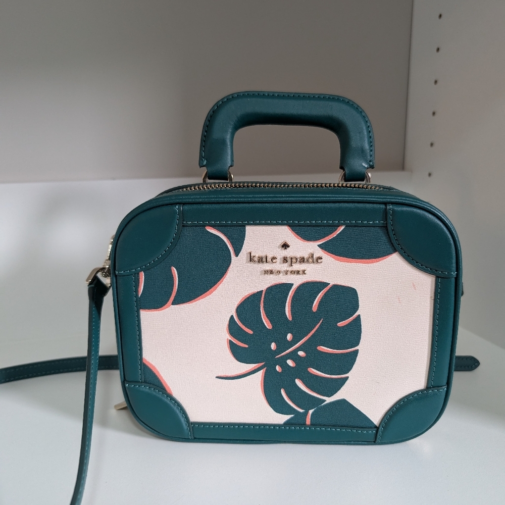 Kate Spade Teal and Cream Crossbody Bag